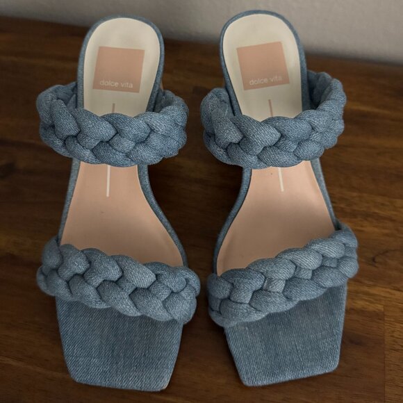 Dolce Vita - Paily Slide Sandal in Denim - Picture 7 of 8